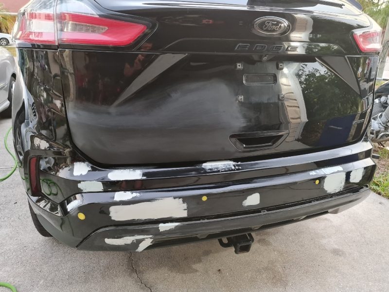 2024 Ford Edge Rear Hatch and Bumper Paint Damage Before Repair