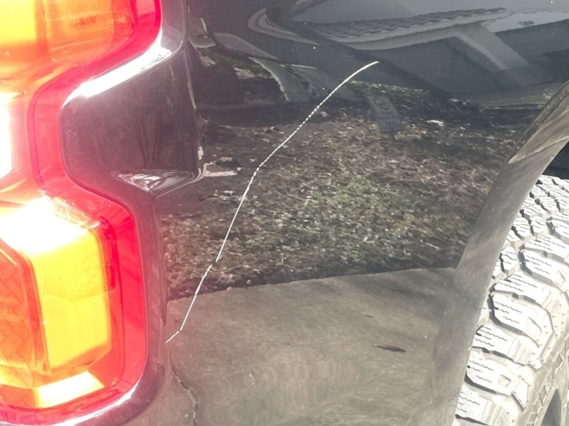 Silverado Deep Scratch Near Taillight