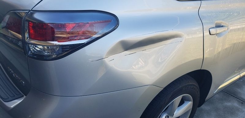 Lexus RX350 Quarter Panel Dent